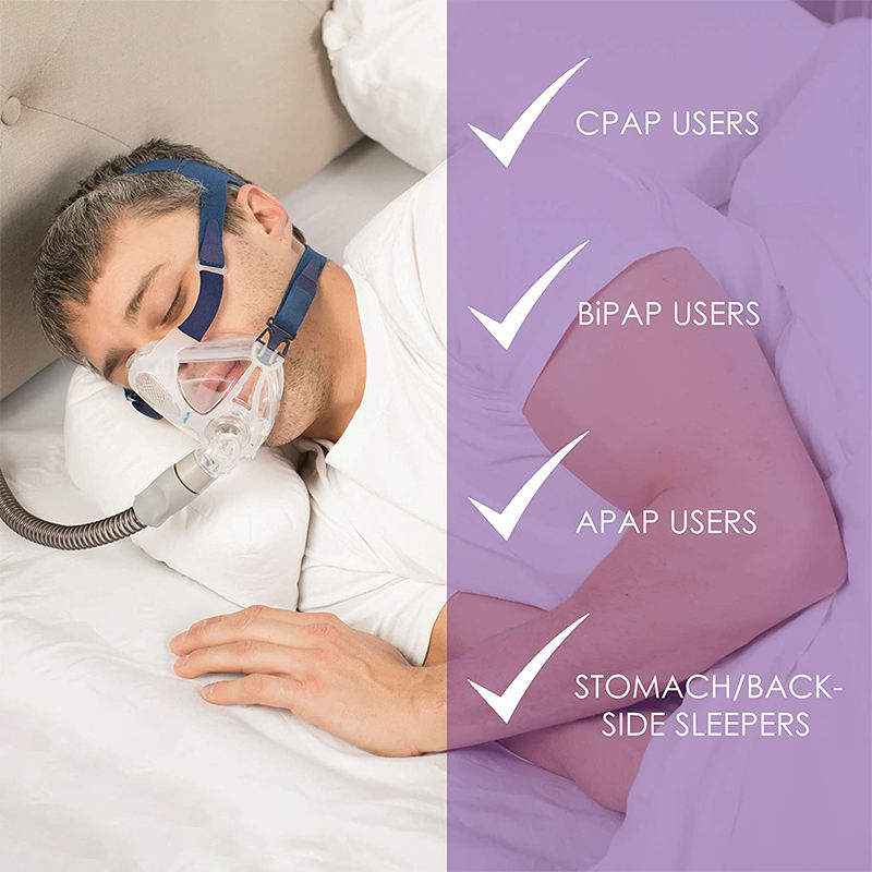 cpap pillow for side sleeper use for cpap bipap mask